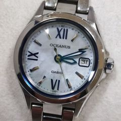 CASIO オシアナス レディース 腕時計 OCW-70 タフソーラー ホワイトシェル文字盤 稼働品 OCEANUS