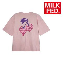 tシャツ Tシャツ ミルクフェド milkfed MILKFED MELT CHERRY WIDE S/S TEE 103242011025 レディース ライトピンク ピンク ティーシャツ ブランド ティシャツ チェリー さくらんぼ 丸首 おしゃれ 可愛い