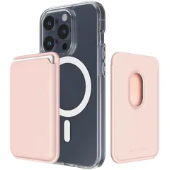 【数量限定】背面マグネットカードホルダー iPhone 固定クリップ内蔵 16 カード収納可能 Pro Plus 3枚収納 Promax ヴィーガンレザーカードウォレット、強力磁力 iPhone 15/14/13/12シリーズ対応 Magsafe対応 マグネッ