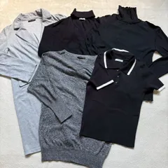 【5点まとめ売り】INGNI イング レディース Mサイズ チェスターコート 長袖ニット 半袖ニット ポロシャツ タートルネック Vネック シンプル モノトーン カジュアル