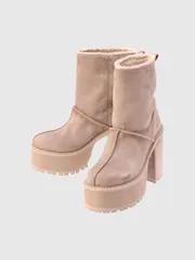 GYDA ジェイダ フェイクムートン platform ショート ブーツ 厚底 レディース 厚底ブーツ 12cm フェイクムートン 072551805001 Faux shearling platform short boots