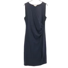 Brooks Brothers ブルックスブラザーズ ノースリーブ 膝丈ワンピース M ネイビー レディース 古着