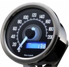 【新品】デイトナ VELONA スピードメーター 200km/h表示 バフボディ/ホワイトLED DAYTONA 79232