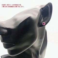 ※併売商品※◆新品仕上げ◆ピンクサファイア ピアス PT900 PS0.80 D0.32ct GRJ鑑別書 レディースジュエリー　M889