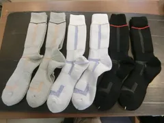 スポーツソックス アーチサポート付き クルーソックス　厚手メンズソックス ホワイト、グレー、ブラック 6足セット