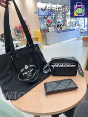 [本日特価] TOP New 2025 高品質3点セット - Prada カジュアルキャンバスバッグ + カメラバッグ + Prada財布 本日限定特別割引！[本日特価|新品未使用品]-WT0輸入