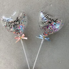 Candy Flower March プレゼントにぴったり。 キラキラバルーン Thank you 2本セット(Thank you　2本セット)