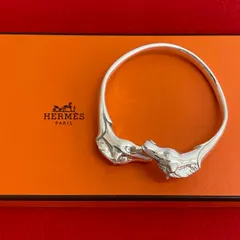 HERMES エルメス シュバルホース バングル メタル シルバー ヴィンテージ HERMES エルメス シュバルホース バングル メタル シルバー