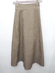 ◇ Θ mysty woman ミスティウーマン 花柄 ロング丈 フレア スカート サイズF ブラウン系 レディース P  【1409090000652】