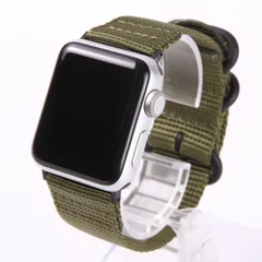 Apple Watch 対応ベルト コンパチブル 時計バンド NATOベルト アップルウォッチ交換ストラップ iWatch 38mm 40mm 41mm 42mm 44mm 45mm Watch S [グリーン(黒バックル)] [38mm/40mm/41mm]