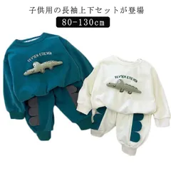 スポーツウェア スウェット 女の子 上下セット キッズ ベビー服 長ズボン 2点セット 100cm 子供服 スウェット 男の子 120cm 恐竜 春秋 80 90cm 110cm 快適 可愛い bKiJ549