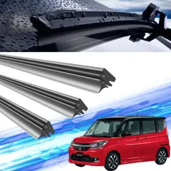 ソリオ デリカD2 替えゴム 適合サイズ 純正互換品 交換セット 天然ゴム 運転席 助手席 リア 3本セットMA26S 36S 46S MB36S 46S バンディット ソリオ H27.8~(デリカD2 H27.12~) WeCar