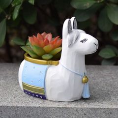 鉢植え 植木鉢 プランター プラントポット フラワーポット ガーデニング 樹脂 屋内 屋外 インテリア 庭 玄関 アルパカ型 多肉植物
