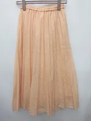 ◇ ⊂ chocol raffine robe ショコラ フィネ ローブ ロング丈 プリーツ スカート サイズF オレンジ レディース P  【1409090007026】のサムネイル