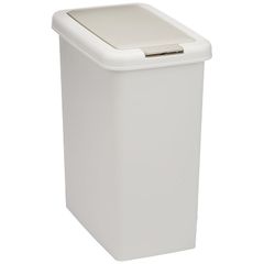 サンコープラスチック 日本製 ゴミ箱 スリムプッシュ 26.5L ライトグレー 1
