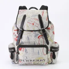 美品 バーバリー ロンドン リュックサック レザー キャンバス リュック バックパック ショルダー バッグ 本革 A4 メンズ EEM O9-1【中古】のサムネイル