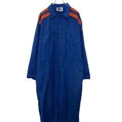 GILA 長袖 つなぎ 2XL ブルー ジップアップ ビッグサイズ ワッペン オールインワン ワークウェア 作業着 古着卸 アメリカ仕入 a706-5865