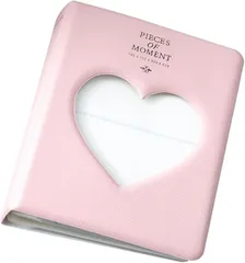 ドナリー 64枚 大容量 チェキ帳 可愛い 持ち運び フォトアルバム 横向き 推し活グッズ コレクトブック カードケース トレカ 韓国 クリアファイル 写真 手帳 シンプル(ピンク,  64枚)