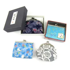 コインケース 4点セット がま口 和柄 加賀友禅 京織 小銭入れ 財布 ウォレット まとめて レディース 【中古】