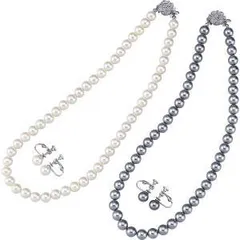 【新品・2営業日で発送】カンサイセレクション 貝パールネックレス2色セット S28006