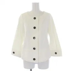 バーバリー ロンドン BURBERRY LONDON ノーカラージャケット 七分袖 38 M 白 ホワイト FCD80-579-02 /BMのサムネイル