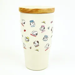 SNOOPY スヌーピー 木蓋付ステンレスタンブラー フェイスパターン マグカップ コップ ランチ キッチン