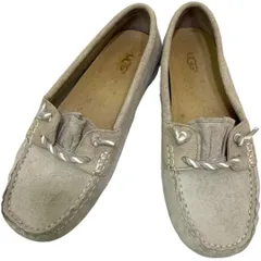 【美品】UGG アグ (22) モカシン ローファー スウェード スリッポン 本革 レザー 定番デザイン