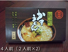 加寿屋 かすうどん4人前 大阪名物 大阪土産 あぶらかす 油かす コラーゲン うどん 大阪 名物 ご当地グルメ お取り寄せ