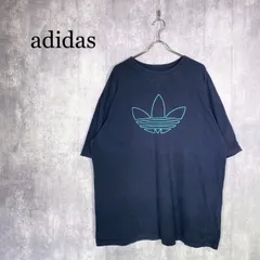 『adidas』アディダス (XL) フロントロゴプリントTシャツ