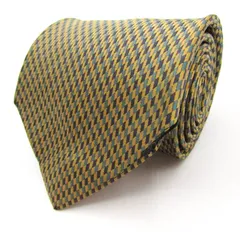 タケオキクチ ブランド ネクタイ 格子柄 シルク PO  メンズ イエロー TAKEO KIKUCHI 【中古】