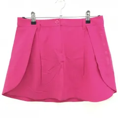 【超美品】アディダス スカート ピンク×黒 ウエスト一部ゴム  レディース L ゴルフウェア adidas