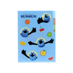 【メール便】パペットスンスン ポケットファイル クリアファイルA5 3P フルーツ PUPPET SUNSUN サンスター文具 新学期準備文具 キャラクター グッズ 