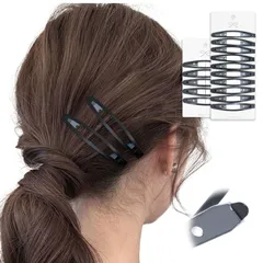 【数量限定】M) (M*5個 前髪 跡がつかないピン しっかりとまる 子供 クリップ クリップ 髪 髪留め 髪留め メンズ レデイーズ 大きめ ヘアクリップ 【シリコンの滑り止め・髪に跡が残らない】 パッチンピン ヘアピン