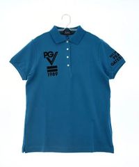 【新古品です】パーリーゲイツ｜レディース｜半袖ポロシャツ｜0｜ブルー｜中古ゴルフウェア