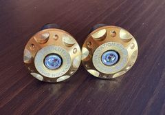 Solute　バーエンドキャップ　アルミ削り出し　CNC　ゴールド　汎用