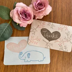 消しゴムはんこ【Thanksハート】