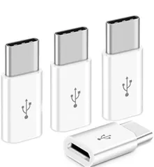 ★Jin Micro USB to Type C 変換アダプタ Micro USB → USB-C 急速充電/データー転送/ 56Kレジス 変換コネクタ 【4個セット】