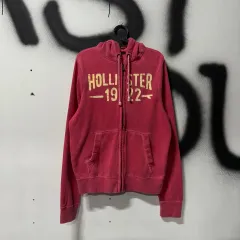 Hollister(ホリスター) マルチ プリント ピンク ジップアップ フーディー パーカー