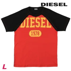新品・未使用 ディーゼル DIESEL 半袖Tシャツ カットソー メンズ クラック加工プリント ラグラン T-RAGLEN