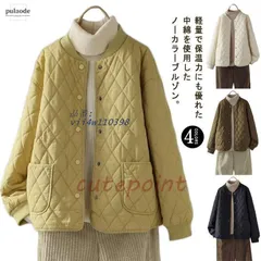 ジャケット レディース アウター 中綿ジャケット キルティングコート ノーカラーコート インナ ショート 長袖 ダウン風コート 上着 中綿コート 軽量 vii4w110398