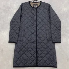 LAVENHAM　ラベンハム　キルティング　ノーカラーコート　ロング　イギリス製　ネイビー　36