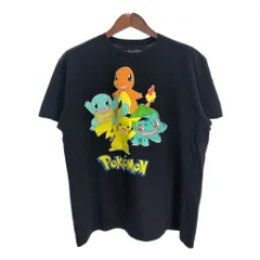 ポケモン POKEMON 半袖Ｔシャツ アニメ キャラクター ブラック(メンズ XL)中古 古着 T8369