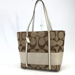 COACH コーチ トートバッグ F0868 シグネチャー レディース 鞄 ブラウン系 25b菊HG