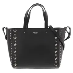 【中古】 JIMMY CHOO （ジミーチュー） ﾐﾆ ﾍﾟｶﾞｼ ｽﾀｯｽﾞ ﾄｰﾄﾊﾞｯｸﾞ バッグ トートバッグ ﾍﾟｶﾞｼ 2WAY Black ブラック