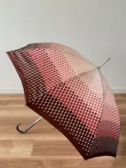 ピエールカルダン　新品　ドット　雨傘　エンジ　ベージュ　耐風骨のサムネイル