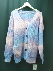 ◇ ◎ ●未使用● banner select マーブル ニット 羽織 長袖 カーディガン サイズFREE ブルー/ピンク/マルチ レディース E 【1307210021290】のサムネイル