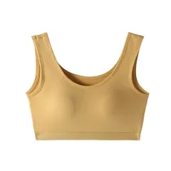 ☆ イエロー ☆ 2XL ☆ ナイトブラ ノンワイヤー 柔らかい コットン ノンワイヤーブラ 脇高 ナイトブラ ブラジャー ノンワイヤーブラジャー ノンワイヤーナイトブラ 横流れ 防止 綿 コットン 脇高ブラ スポーツブラ ブラトップ シンプル 無地 昼夜兼用