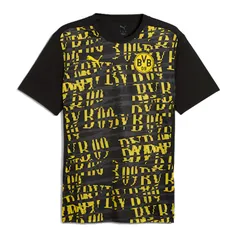 プーマ PUMA  BVB メンズ 2024-25 ドルトムント プレマッチ 半袖 シャツ  サッカー ウェア レプリカウェア  25SS(779114-02)、(02)ブラック