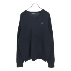 POLO JEANS ポロジーンズ ラルフローレン Vネック カシミヤ混 セーター ブラック(メンズ L)中古 古着 V5696