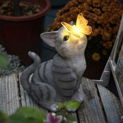 猫の形ソーラーライト イルミネーション 屋外用 屋外 明るいおしゃれ 省エネ 装飾 庭 芝生 玄関先 夜間自動点灯 消灯いい雰囲気出す 防水太陽光発電 LEDガーデンライト 車道/玄関/階段/歩道/庭/芝生 園芸  彼女 バレンタインデー 恋愛運 ギフト